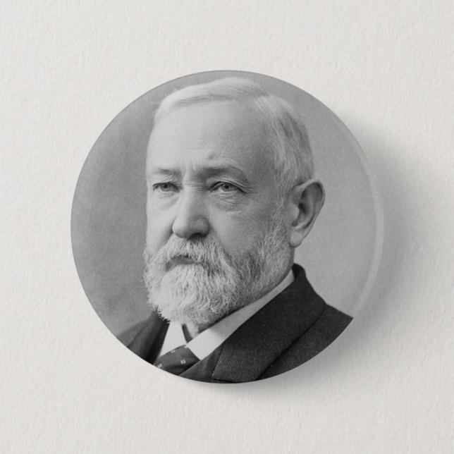 Benjamin Harrison 23 Button (Front)