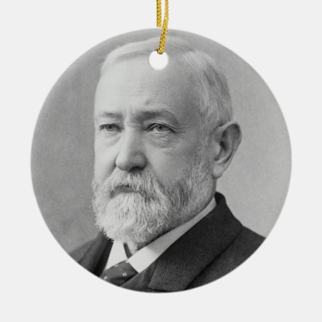Benjamin Harrison 23rd President Ceramic Ornament (Front)