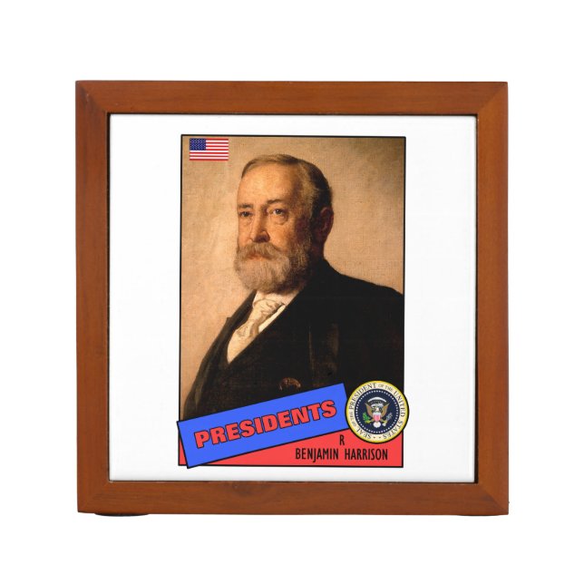 Benjamin Harrison Baseball Card Pencil/Pen Holder (Front)