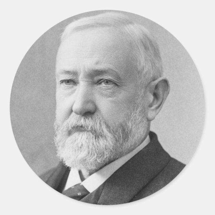 Benjamin Harrison Round Sticker