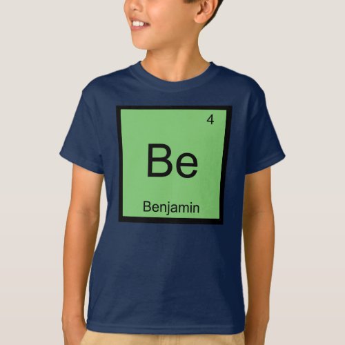 Benjamin Name Chemistry Element Periodic Table T_Shirt
