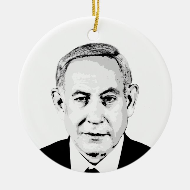 Benjamin Netanyahu Ceramic Ornament (Front)