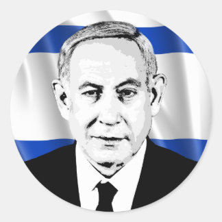 Benjamin Netanyahu Israeli Prime Minister Classic Round Sticker