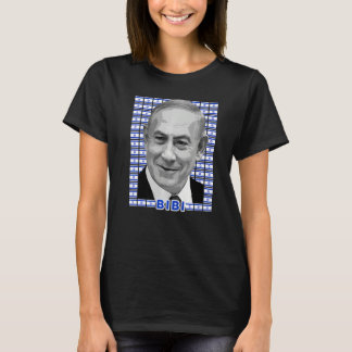 Benjamin Netanyahu Prime Minister Portrait  Flag o T-Shirt