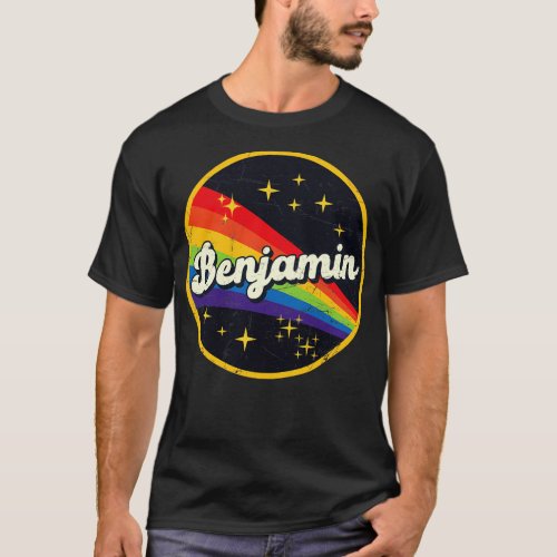 Benjamin Rainbow In Space Vintage GrungeStyle T_Shirt