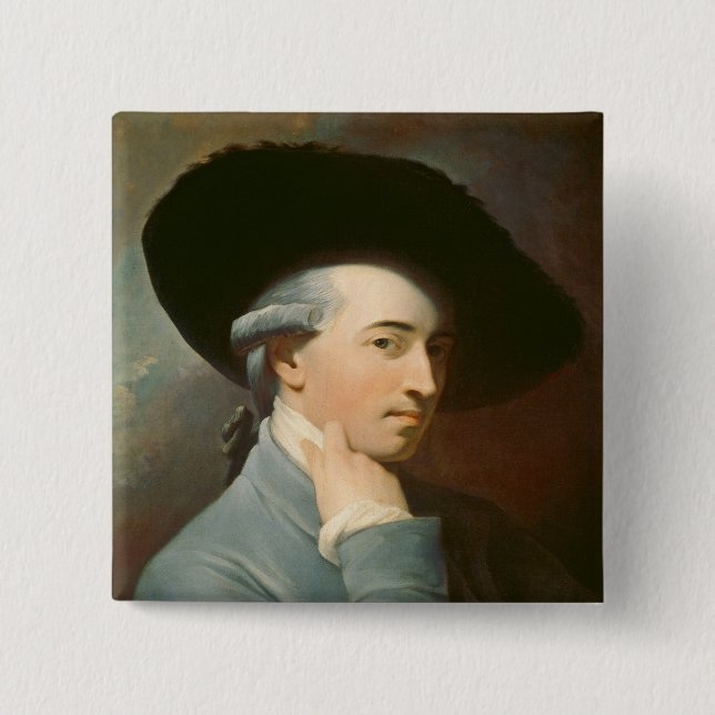 Benjamin West, c. 1776 (oil on canvas) Pinback Button (Front)