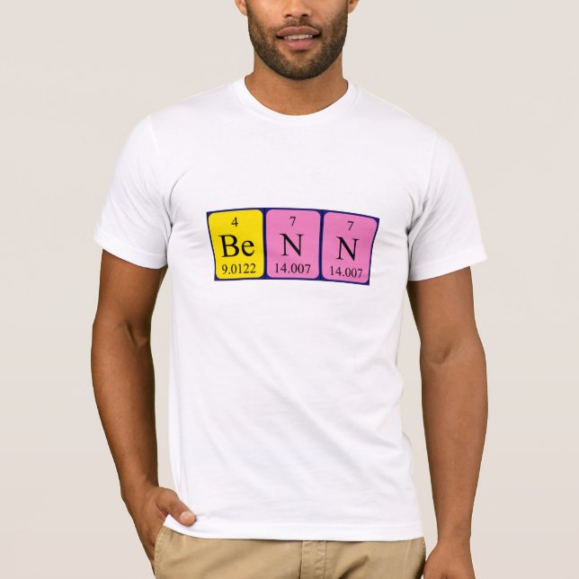 Benn periodic table name shirt (Front)