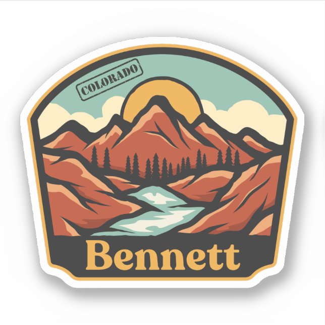 Bennett, Colorado Sticker (Front)