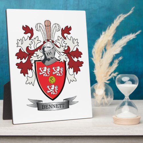 Bennett Family Crest Coat of Arms Plaque