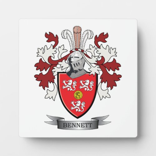 Bennett Family Crest Coat of Arms Plaque