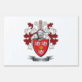 Bennett Family Crest Coat of Arms Sign