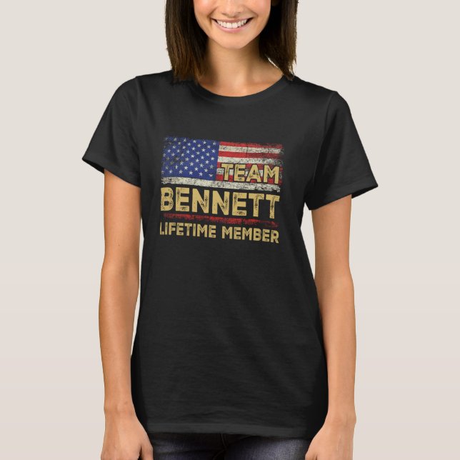 Bennett Last Name Shirt Team Bennett Lifetime Memb (Front)