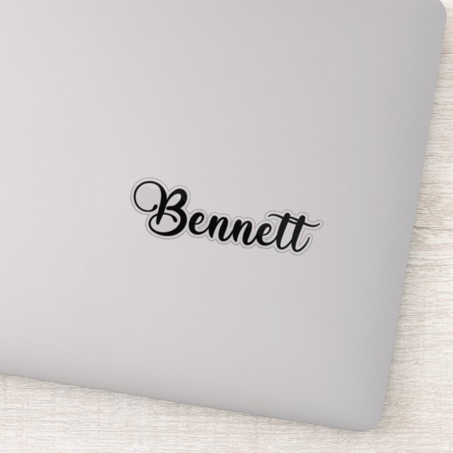 Bennett Name - Handwritten Calligraphy Sticker (Detail)