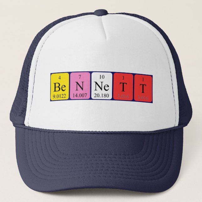 Bennett periodic table name hat (Front)