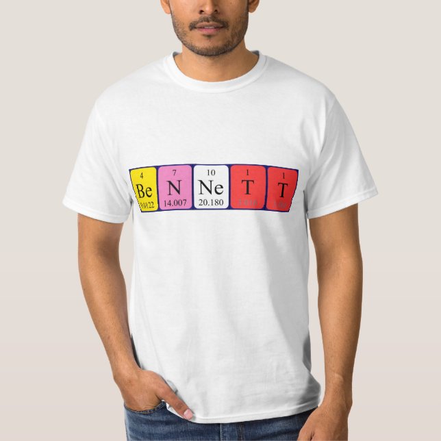 Bennett periodic table name shirt (Front)