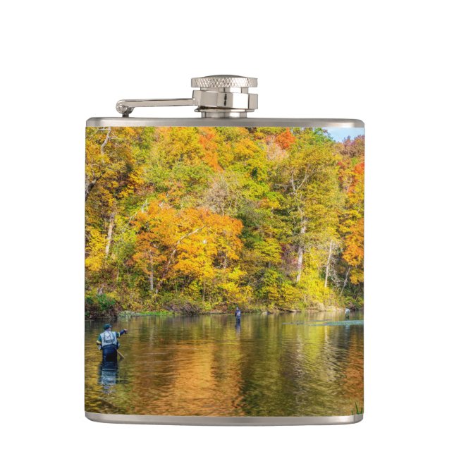Bennett Spring Autumn Fishing Flask (Front)