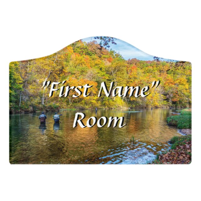 Bennett Spring Autumn Fishing Room Sign (Small Crest Front)
