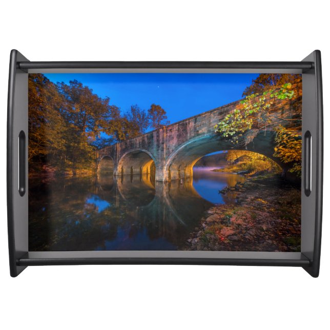 Bennett Spring Bridge Twilight Serving Tray (Front)