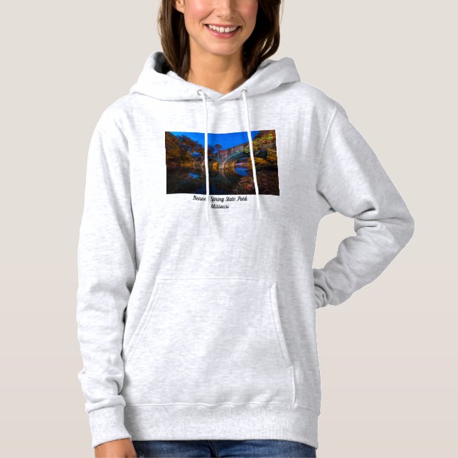 Bennett Spring Bridge Twilight Women's Hoodie (Front)