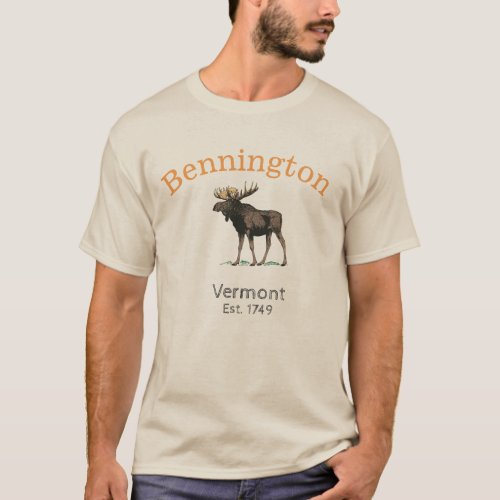 Bennington Vermont VT Moose mens 2 T_Shirt