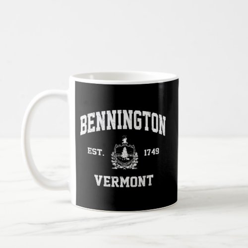 Bennington Vermont Vt State Athletic Style Coffee Mug