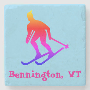 Bennington, VT - Southern Vermont Skiing Rainbow Stone Coaster