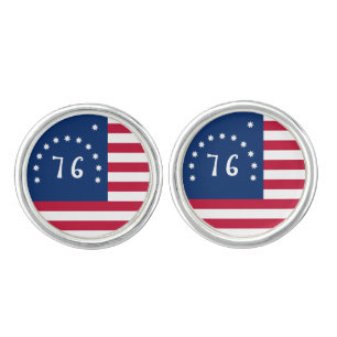 Bennington's Banner: The 76 American Battle Flag Cufflinks