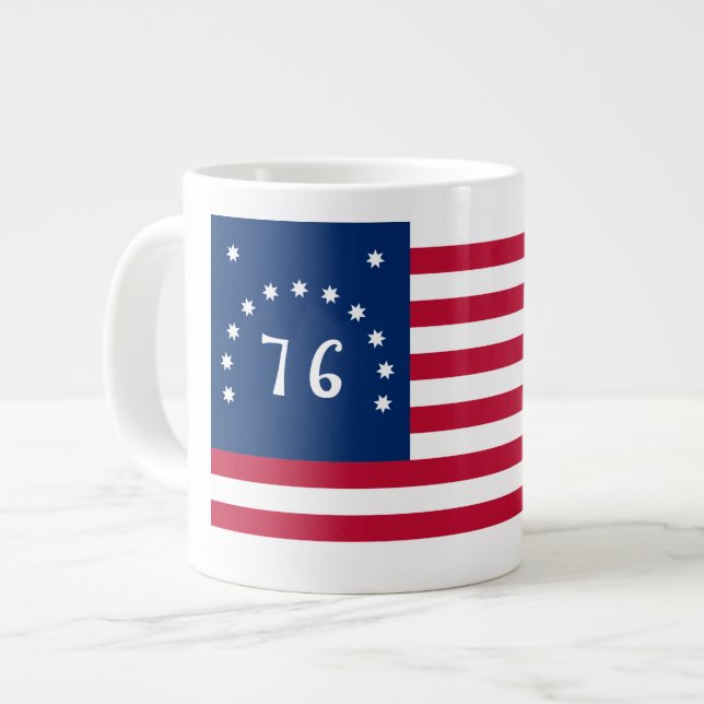 Bennington's Banner: The 76 American Battle Flag Giant Coffee Mug (Front Left)