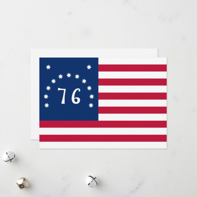 Bennington's Banner: The 76 American Battle Flag Holiday Card (Front/Back In Situ)