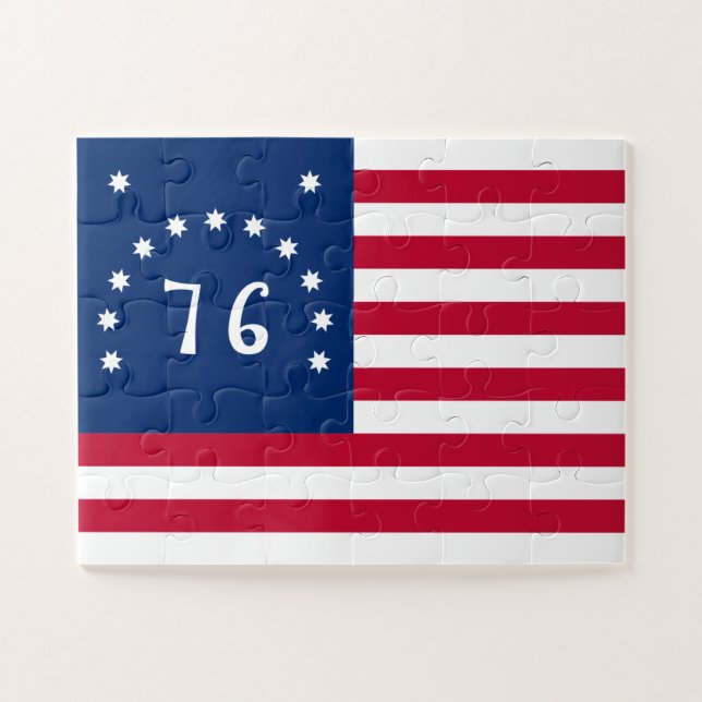Bennington's Banner: The 76 American Battle Flag Jigsaw Puzzle (Horizontal)