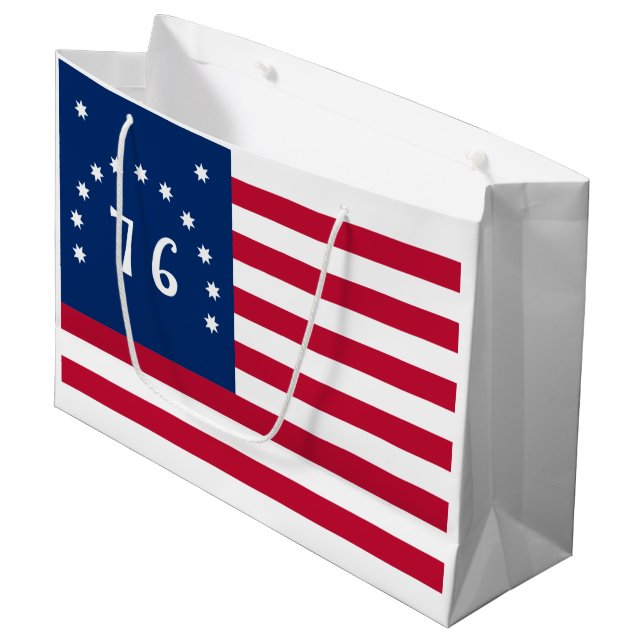 Bennington's Banner: The 76 American Battle Flag Large Gift Bag (Front Angled)