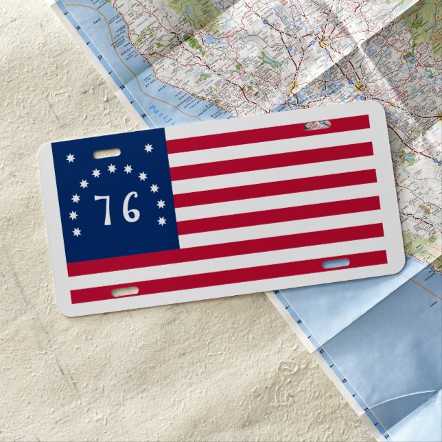 Bennington's Banner: The 76 American Battle Flag License Plate (In Situ)