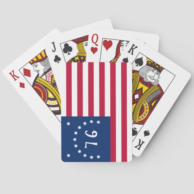 Bennington's Banner: The 76 American Battle Flag Poker Cards (Back)