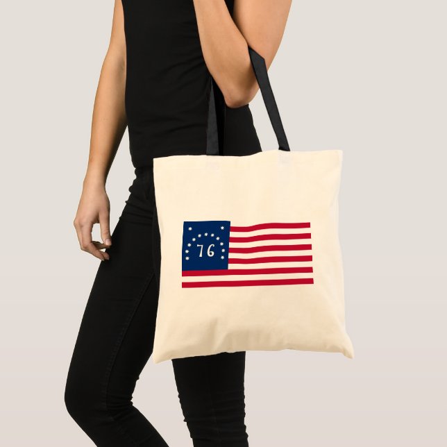 Bennington's Banner: The 76 American Battle Flag Tote Bag (Front (Product))
