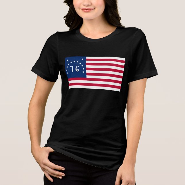 Bennington's Banner: The 76 American Battle Flag Tri-Blend Shirt (Front)