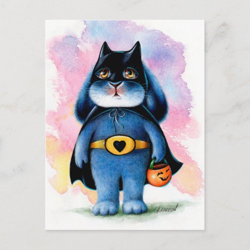 Benny Blue _ Batbunny Halloween Postcard