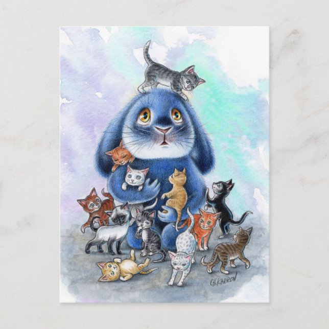 Benny Blue - Catsitting Postcard (Front)