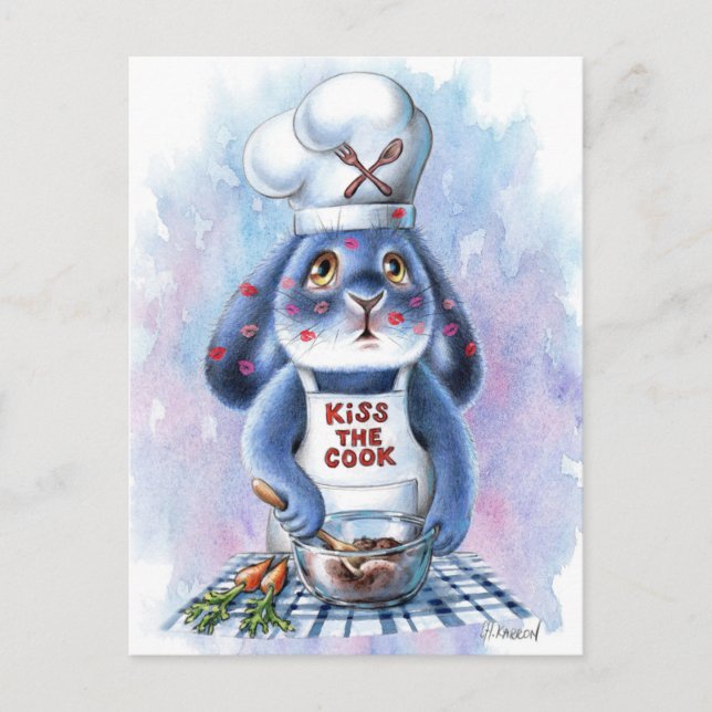 Benny Blue - Kiss The Cook Postcard (Front)