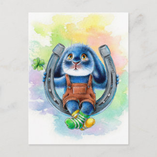Benny Blue - Lucky Horseshoe Postcard