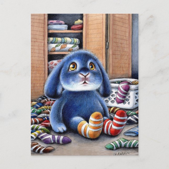 Benny Blue - Missing Socks Postcard (Front)