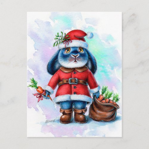 Benny Blue _ Santa Postcard