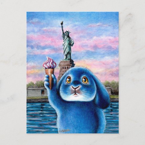 Benny Blue _ Statue Of Liberty Postcard