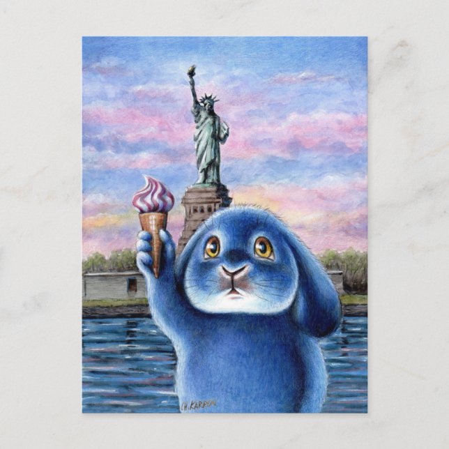 Benny Blue - Statue Of Liberty Postcard (Front)