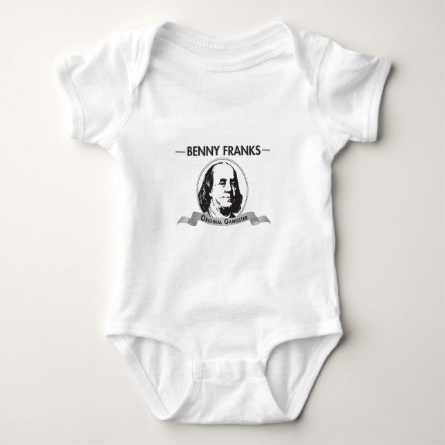 Benny Franks Original Gangster Baby Bodysuit (Front)
