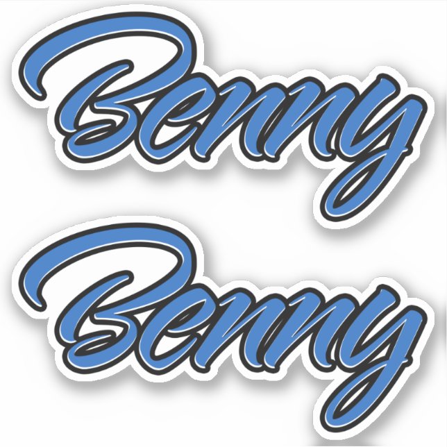 Benny name blue sticker sticker embroiderset (Front)