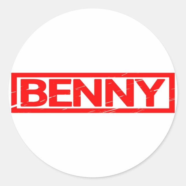 Benny Stamp Classic Round Sticker (Front)
