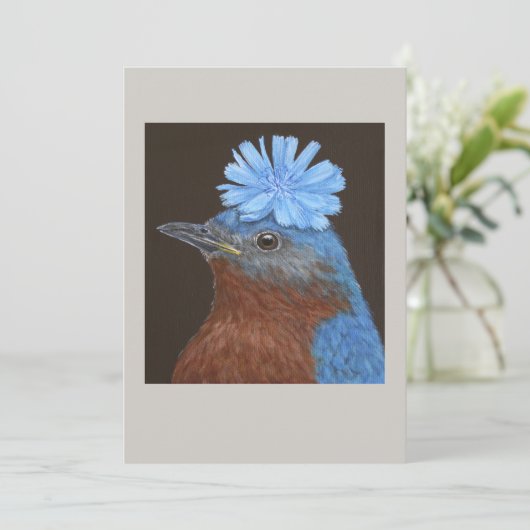 Benny the bluebird flat card (Standing Front)