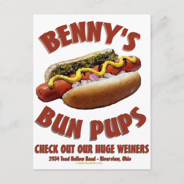 Benny's Bun Pups Postcard (Front)