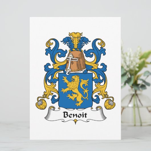 Benoit Family Crest (Standing Front)