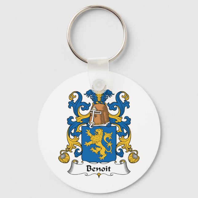 Benoit Family Crest Keychain (Front)